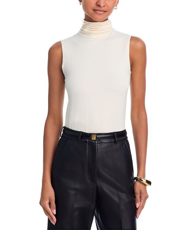 ラジャンス レディース トップス シャツ タートルネック ノースリーブ LAGENCE Ceci Sleeveless Turtleneck Top Vintage White ホワイト