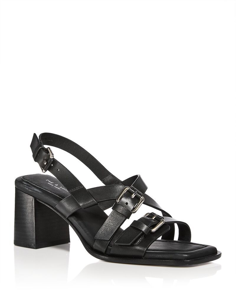 ラグアンドボーン レディース シューズ サンダル ヒール rag bone Womens Harlow Mid Heel Sandals Black ブラック