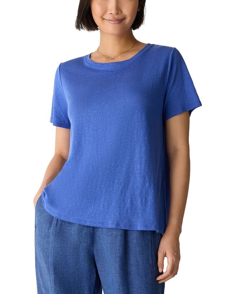エイリーンフィッシャー レディース トップス Tシャツ クルーネック Eileen Fisher Crewneck Short Sleeve Tee Blue Star ブルー