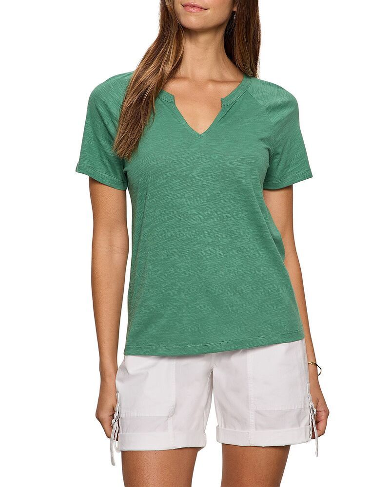サンクチュアリー レディース トップス Tシャツ Sanctuary Notch Neck Tee Green Juice グリーン
