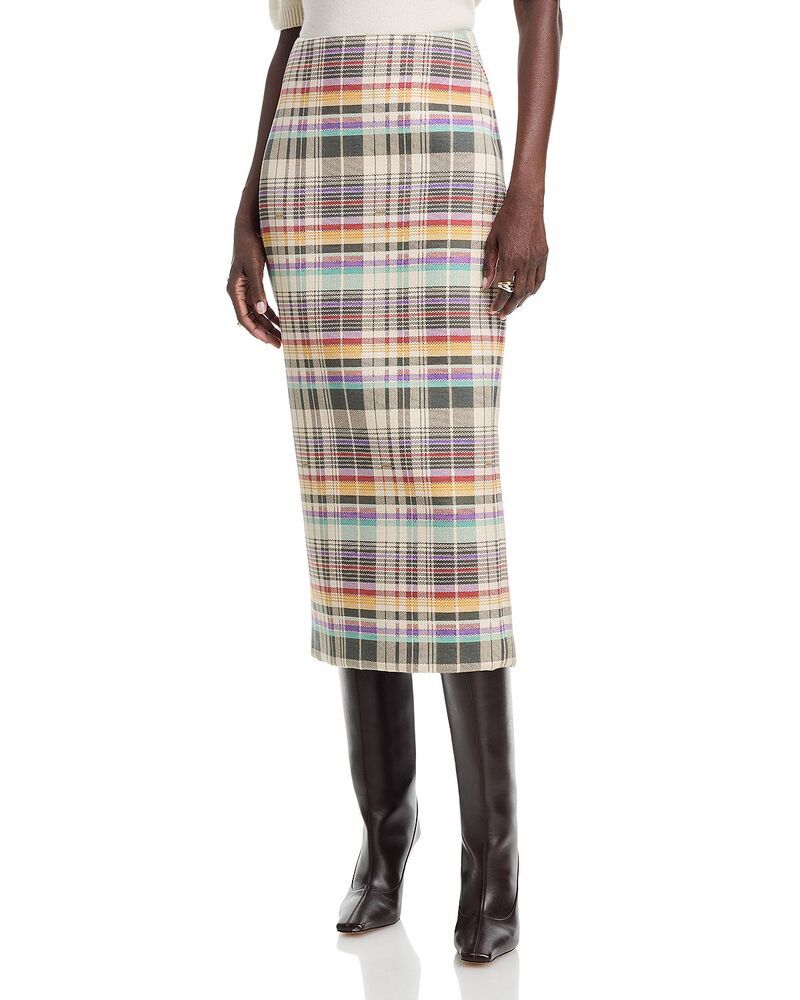 ブランドン・マクスウェル レディース ボトムスカート Brandon Maxwell The Mercer Bonded Pencil Skirt Multicolored Plaid マルチカラー