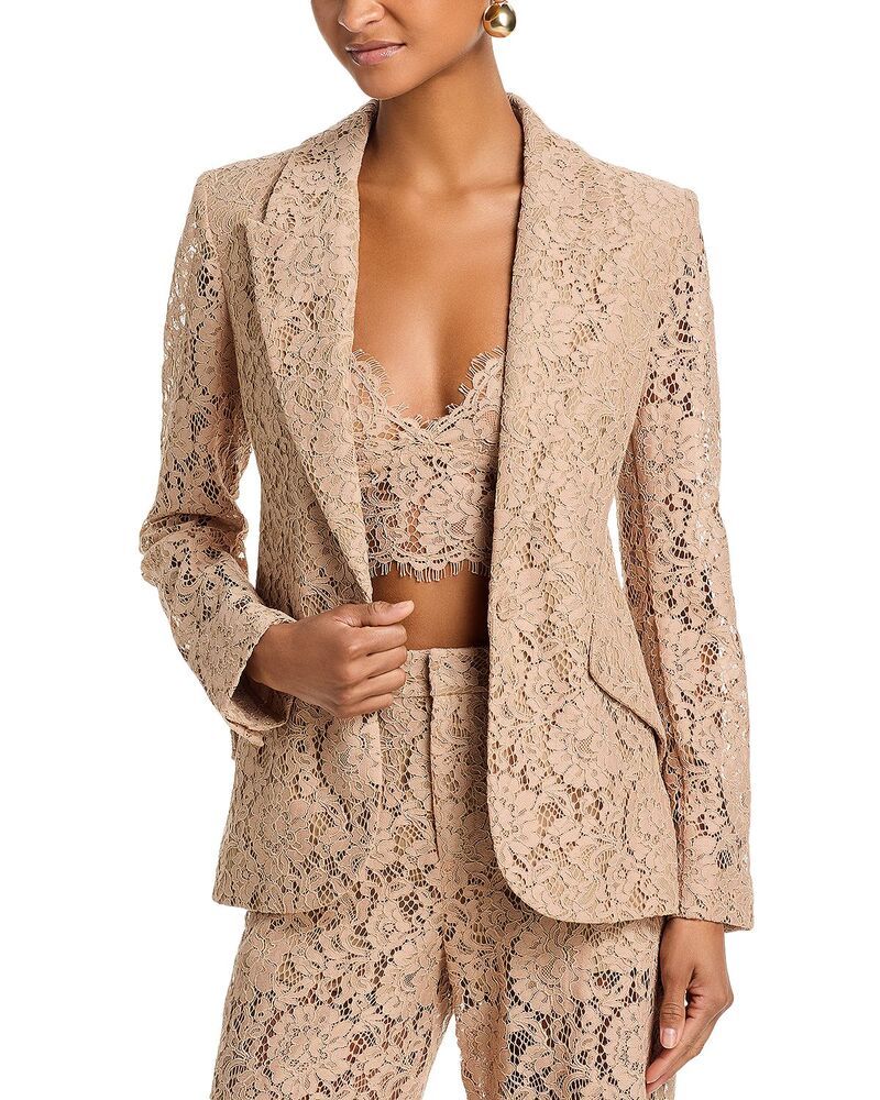ラジャンス レディース アウター ジャケット・ブルゾン ブレザー レース LAGENCE Chamberlain Lace Blazer Cappuccino