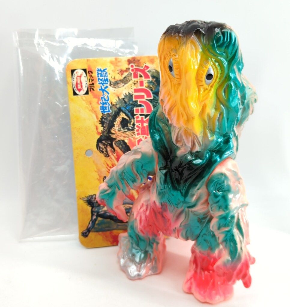 M1号 M1号の大怪獣ゴジラシリーズ ヘドラ ミドルサイズ(肌色成型/ピンク 黄 メタ緑 赤 塗装) 110mm