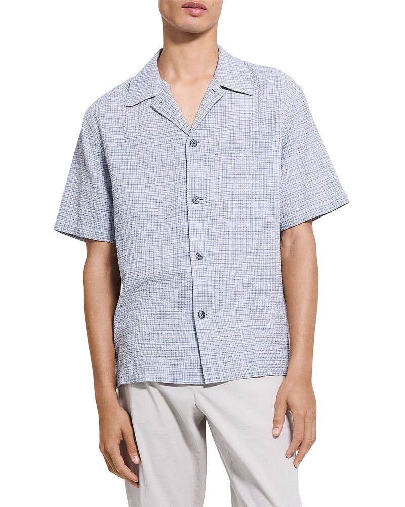 セオリー メンズ トップス シャツ Theory Short Sleeve Button Up Shirt Bering Multi マルチカラー