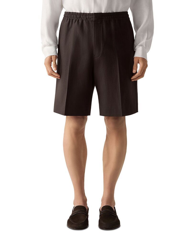 ゼニア メンズ ボトムス ハーフパンツ・ショーツ ショートパンツ ZEGNA Oasi Lino Shorts Dark Brown ブラウン