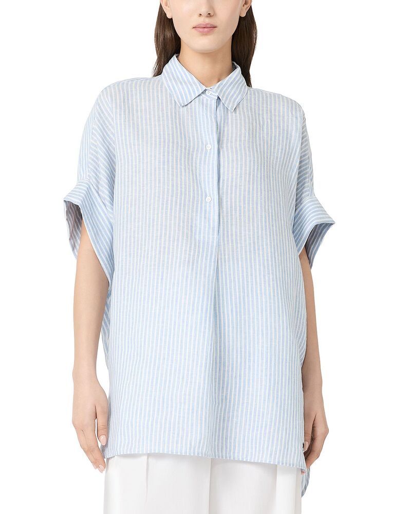 ウィークエンド マックスマーラ レディース トップス シャツ リネン Weekend Max Mara Wkdverve Linen Top Light Blue ブルー