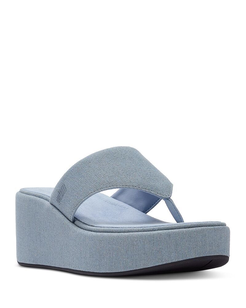 フィットフロップ レディース シューズ サンダル プラットフォーム デニム FitFlop Womens Denim Wedge Platform Sandals Light Denim デニム
