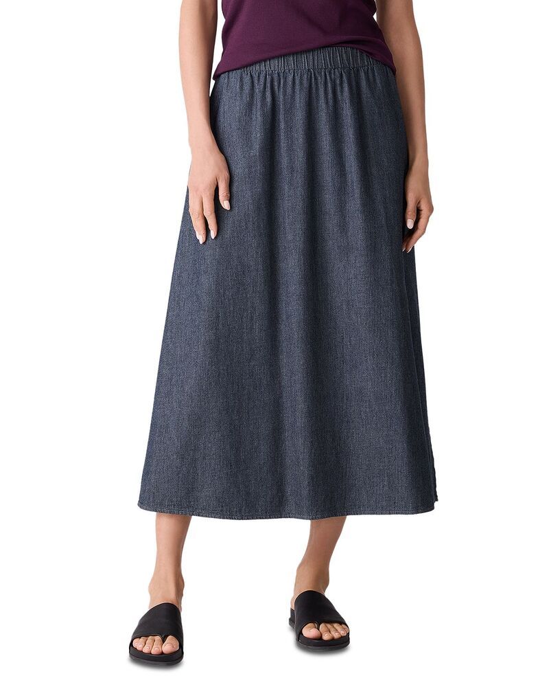 エイリーンフィッシャー レディース ボトムスカート ミディ Eileen Fisher Midi Skirt Denim デニム 29,770円