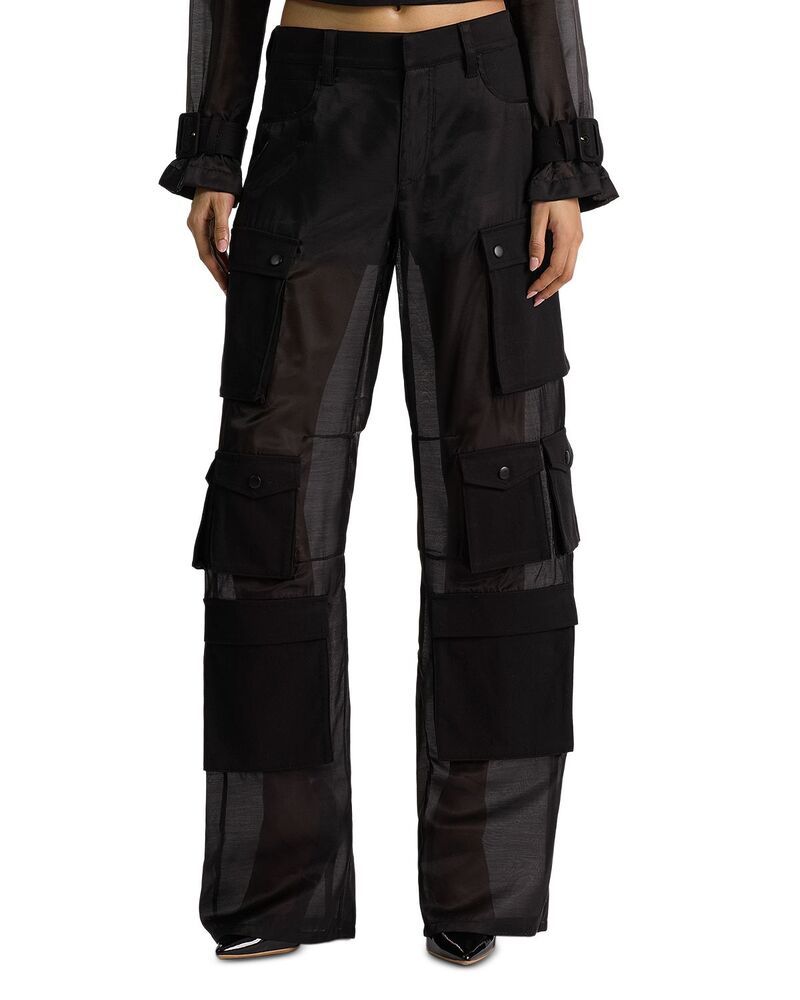 アリスアンドオリビア レディース ボトムス カジュアルパンツ シアー Alice and Olivia Olympia Mid Rise Sheer Pants Black ブラック 75,240円