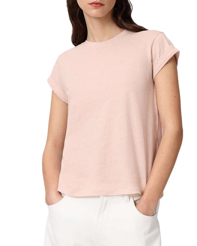 オールセインツ レディース トップス Tシャツ コットン ALLSAINTS Anna Cotton Tee Crystal Pink ピンク