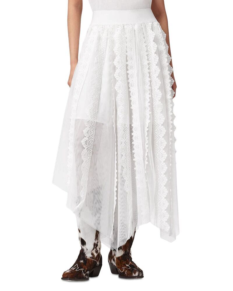オールセインツ レディース ボトムスカート ALLSAINTS Vashtie Skirt Optic White ホワイト