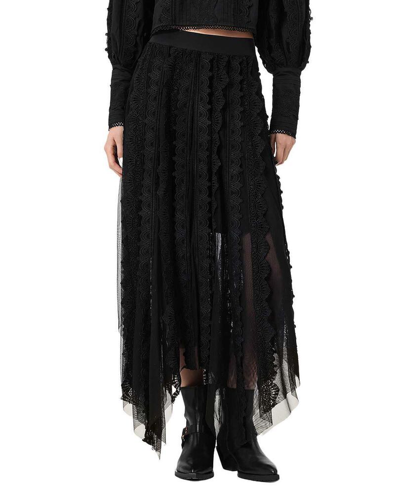 オールセインツ レディース ボトムスカート ALLSAINTS Vashtie Skirt Black ブラック