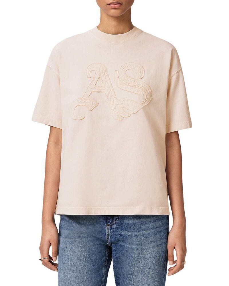 オールセインツ レディース トップス Tシャツ ALLSAINTS Insignia Etta Tee Crystal Pink ピンク
