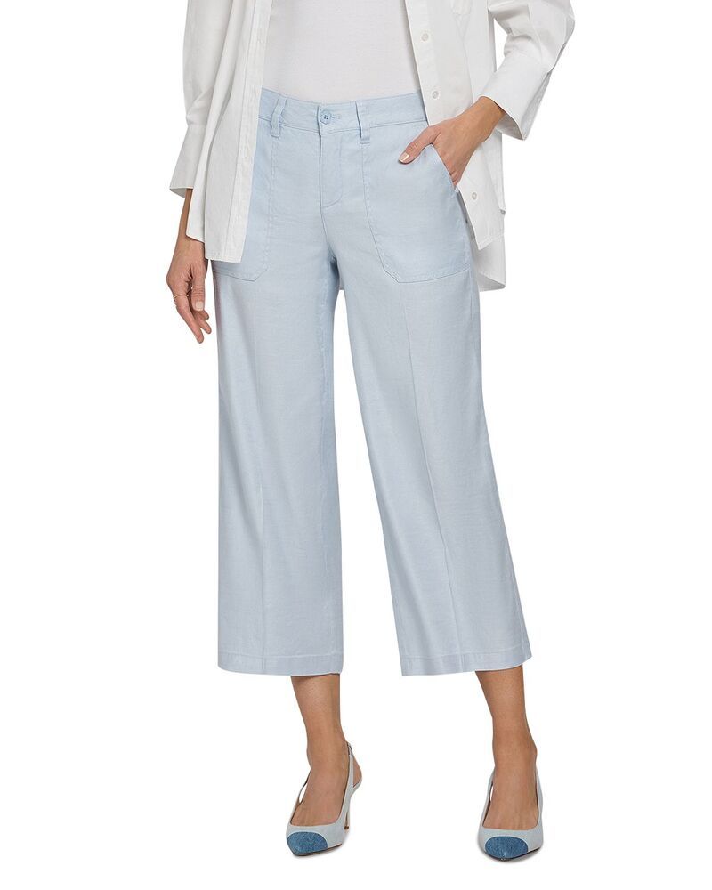 エヌワイディージェイ レディース ボトムス カジュアルパンツ ワイドレッグ クロップド NYDJ Wide Leg Cropped Pants Blue Clove ブルー