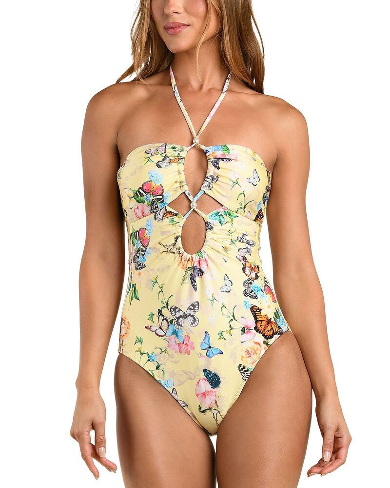 ラジャンス レディース 水着 上下セット LAGENCE Shiva Garden Butterflies Bandeau One Piece Swimsuit Multi マルチカラー