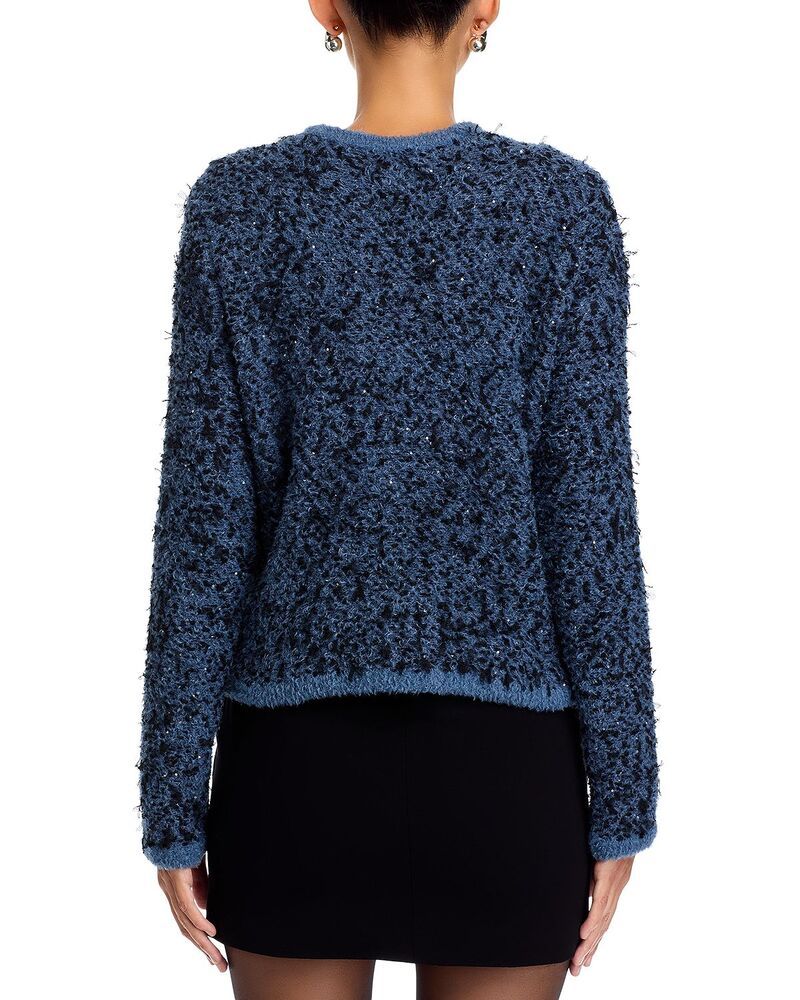 コビーハルペリン レディース アウター ニット・セーター スパンコール Kobi Halperin Torresequin Textured Knit Sweater Blueblack ブラック
