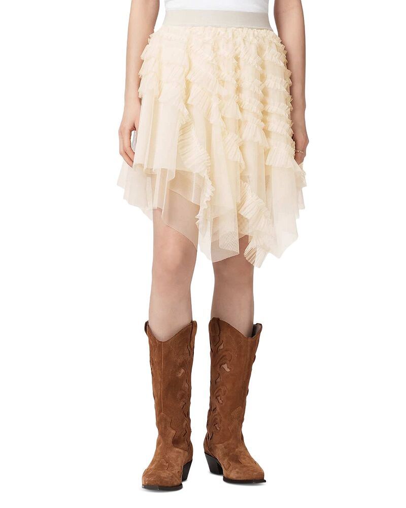オールセインツ レディース ボトムスカート チュール ALLSAINTS Jayde Tulle Skirtofu White ホワイト