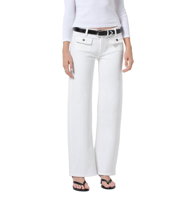 シチズンズ オブ ヒューマニティ レディース ボトムス デニムパンツ ジーンズ Citizens of Humanity Nora Mid Rise Patch Jeans in Soft White ホワイト