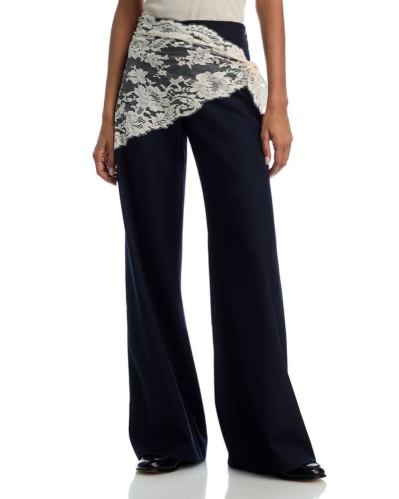 シー レディース ボトムス カジュアルパンツ ウール Sea Fiora Wool Blend Pants Navy ネイビー