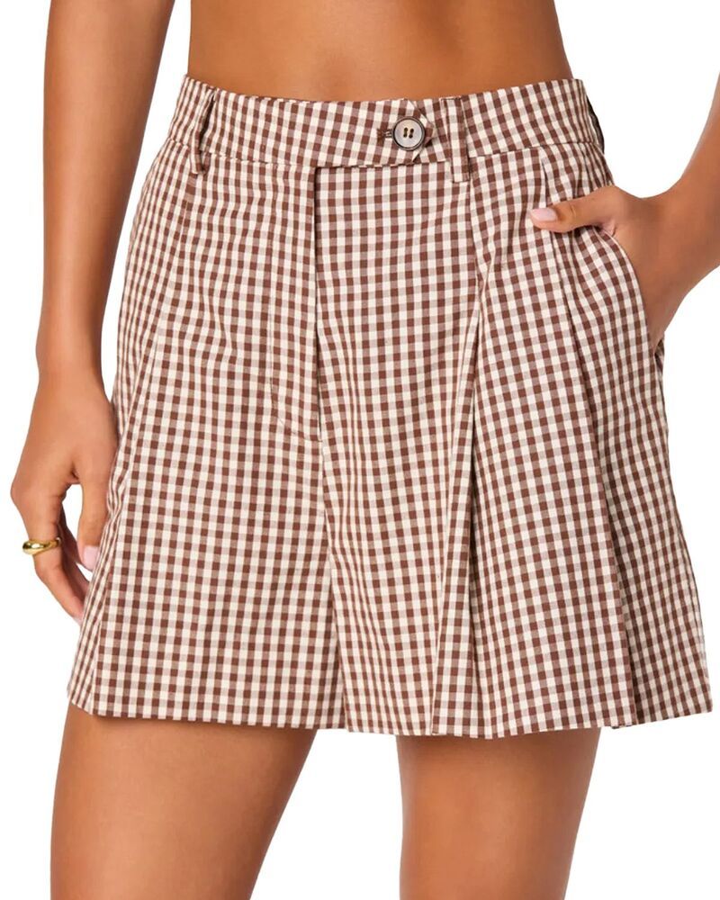 アストール レディース ボトムス ハーフパンツ・ショーツ ギンガムチェック ショートパンツ ギンガム ASTR the Label Gingham Preston Shorts Brown Checker ブラウン アストール レディース ボトムス ハーフパンツ・ショーツ ギンガムチェック ショートパンツ ギンガム ASTR the Label Gingham Preston Shorts Brown Checker ブラウン