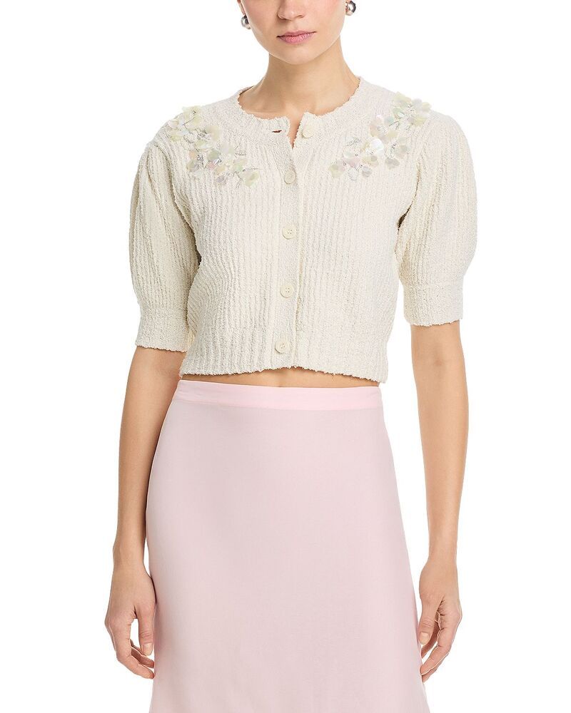 サンク セプト レディース アウター カーディガン Cinq Sept Millicentrailing Cardigan Ivory アイボリー