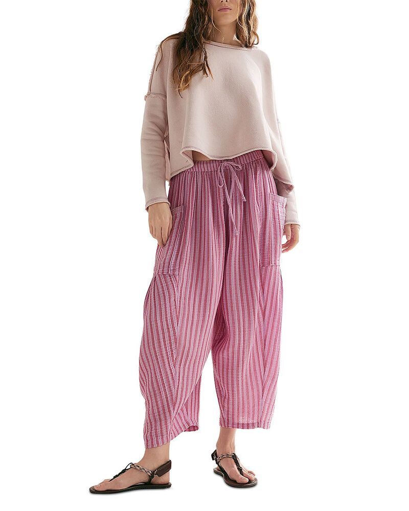 フリーピープル レディース ボトムス カジュアルパンツ Free People Quinn Striped Pantstrawberry ストライプ