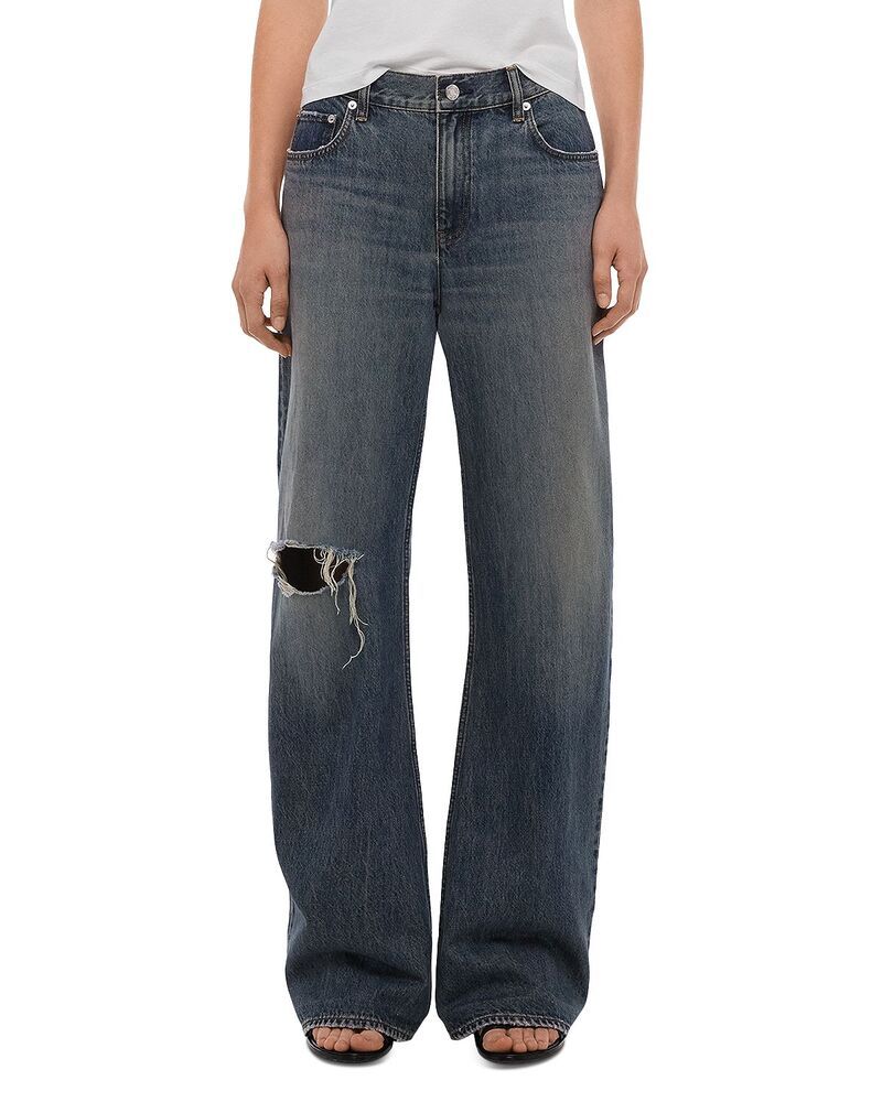 ヘルムート ラング レディース ボトムス デニムパンツ ヴィンテージ ブーツカット ブーツ ジーンズ Helmut Lang High Rise Ripped Bootcut Jeans in Tinted Vintage Tinted Vintage Blu 110,800円