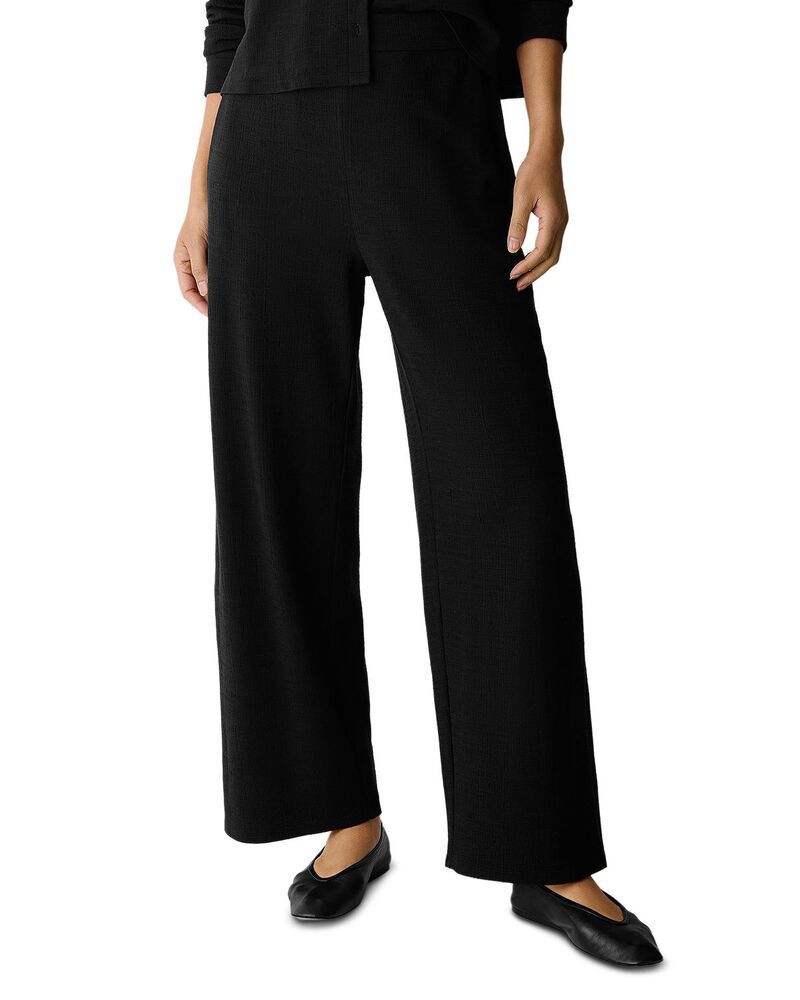 エイリーンフィッシャー レディース ボトムス カジュアルパンツ ストレート アンクル ジャージー Eileen Fisher Stretch Jersey Straight Leg Ankle Pants Black ブラック