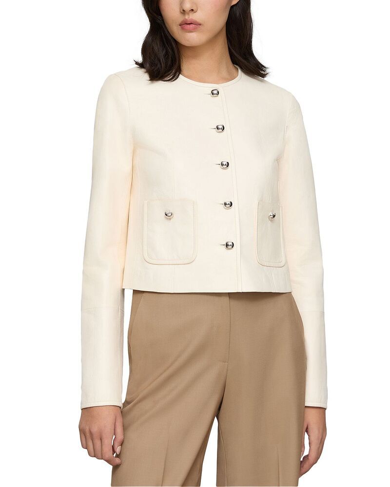 ラファイエットワンフォーエイト レディース アウター ジャケット・ブルゾン Lafayette 148 New York Patch Pocket Short Jacket Ecru エクリュ