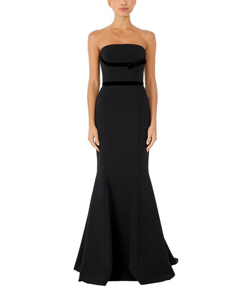ジェニー・パッカム レディース トップス ワンピーストラップレス マキシ Jenny Packham Pamela BowDetail Strapless Maxi Dress Liquorice