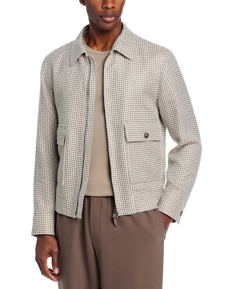 ボス メンズ アウター ジャケット・ブルゾン BOSS x CamelHeston Houndstooth Jacket Silver シルバー