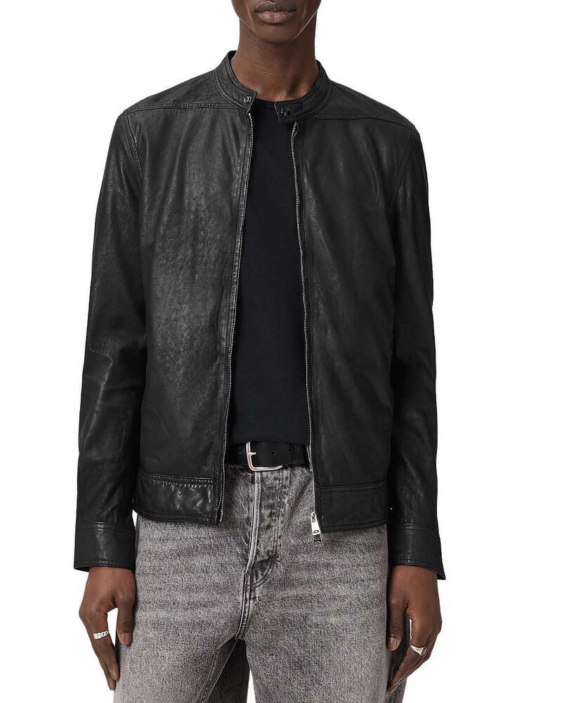 オールセインツ メンズ アウター ジャケット・ブルゾン レザー ALLSAINTS Colt Leather Jacket Black ブラック