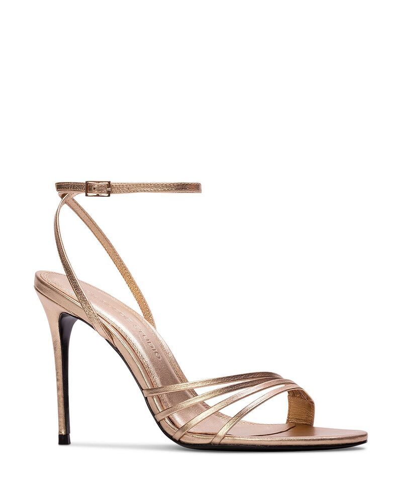 ブラックスエードスタジオ レディース シューズ サンダル レザー Black Suede Studio Womens Ella 100 Strappy Leather Sandals Gold ゴールド