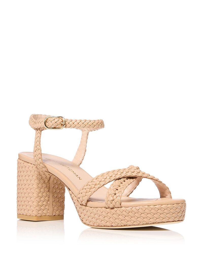 スチュアート ワイツマン レディース シューズ サンダル プラットフォーム Stuart Weitzman Womens Dayna Woven 80 Platform Sandals Adobe