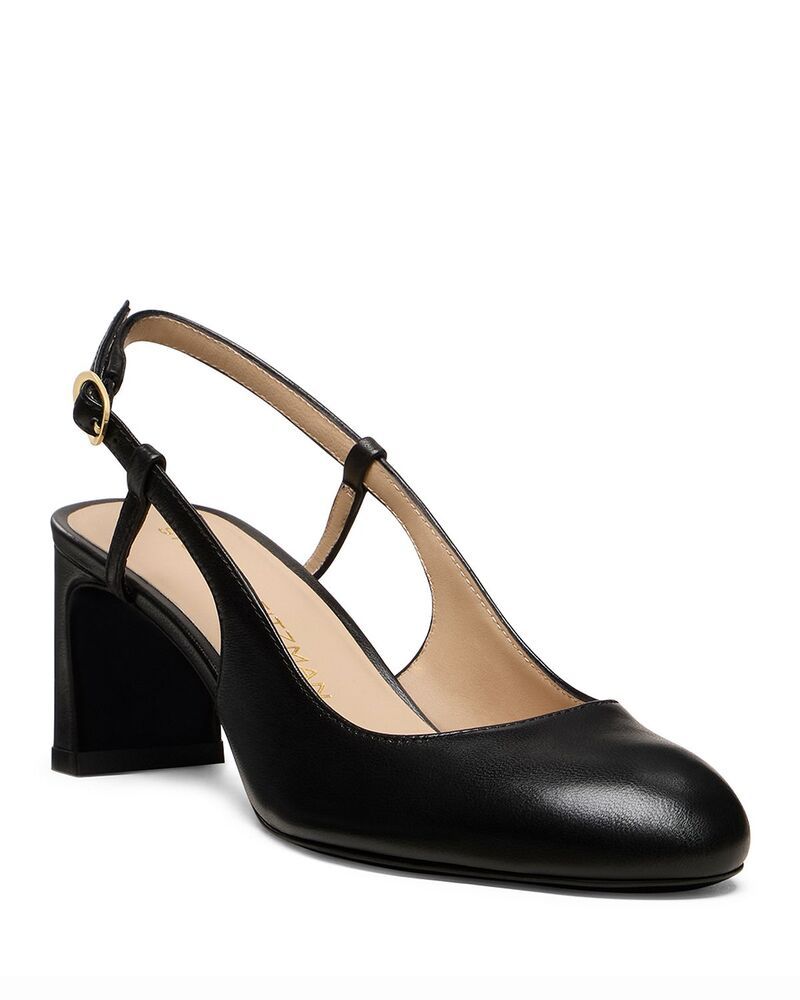 スチュアート ワイツマン レディース シューズ パンプス レザー Stuart Weitzman Womens Babette Leather Mary Jane Slingback Pumps Black ブラック