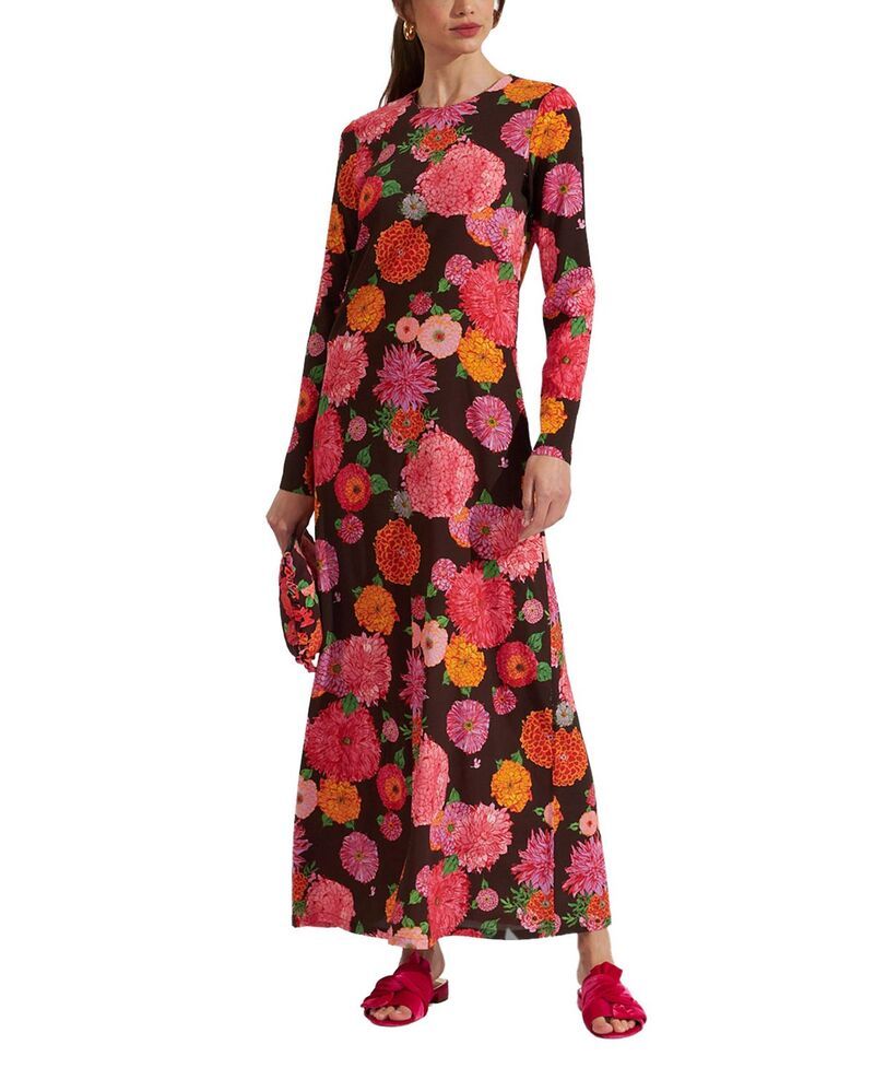 ラ・ダブル・ジェイ レディース トップス ワンピース La DoubleJ Long Sleeve Swing Dress Gyn Chocolate チョコレート