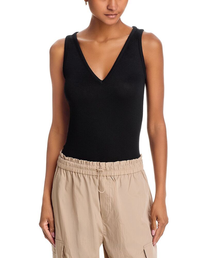 ラグアンドボーン レディース トップス タンクトップ Vネック ニット rag bone The Knit V Neck Tank Black ブラック