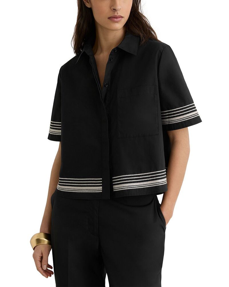 レイス レディース トップス シャツ REISS Cat Shirt BlackIvory アイボリー