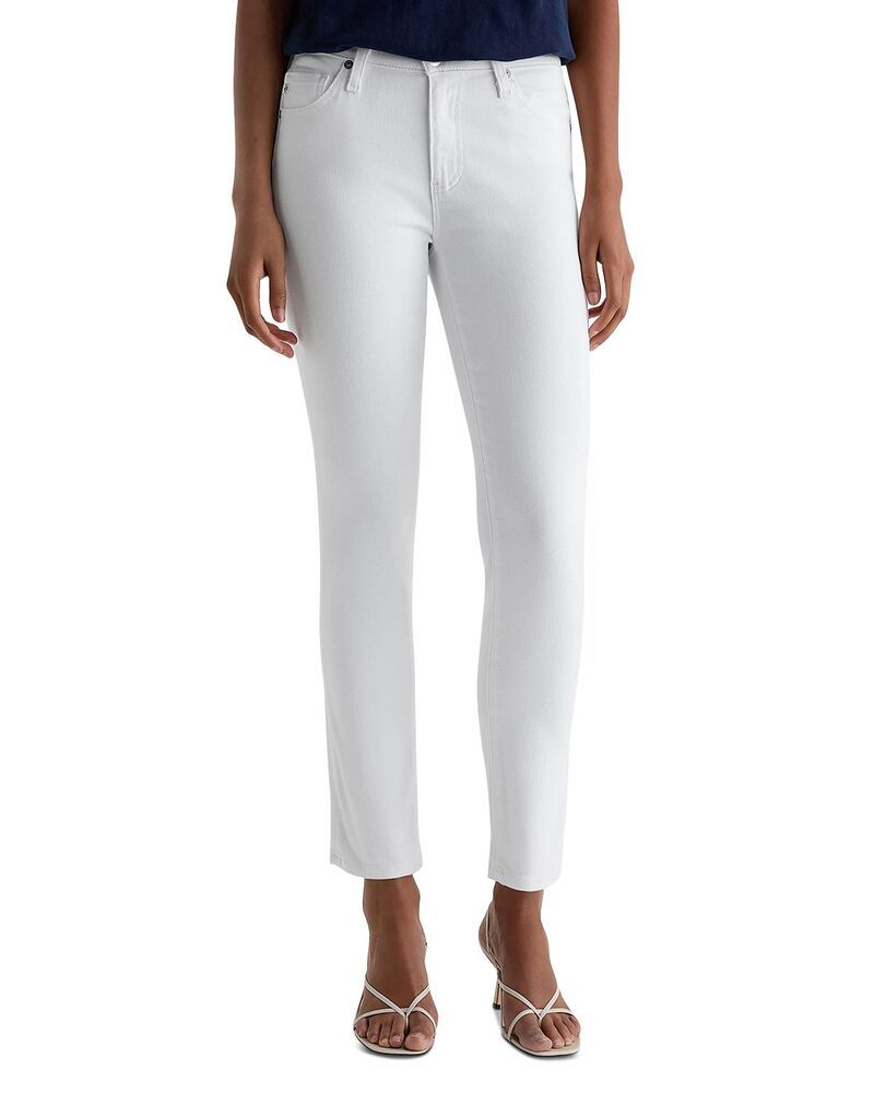 エージー レディース ボトムス デニムパンツ アンクル ジーンズ AG Prima Mid Rise Ankle Cigarette Jeans White ホワイト