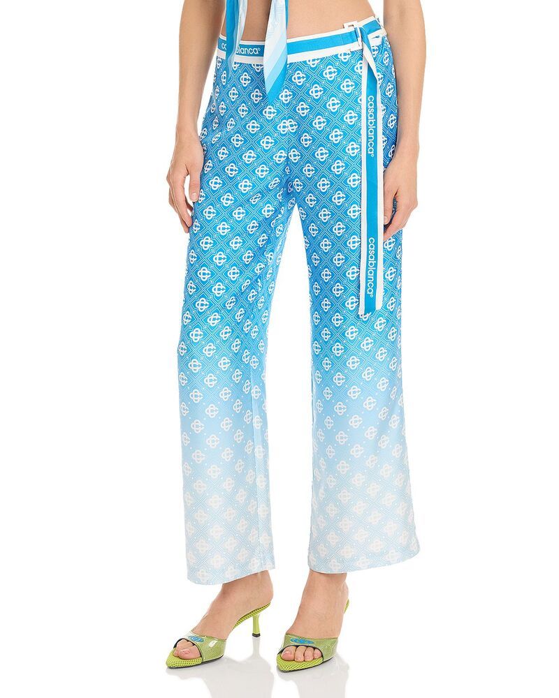 カサブランカ レディース ボトムス カジュアルパンツ プリント シルク Casablanca Silk Gradient Diamond Print Pants Gradient Diamond