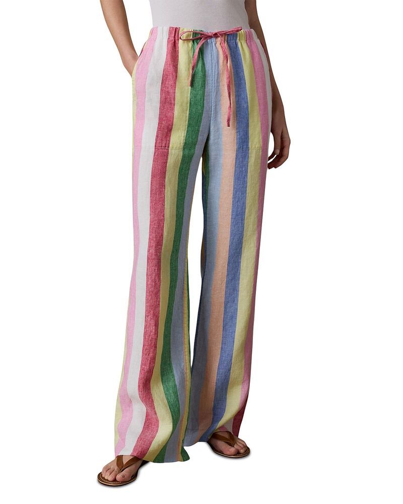 ファレティ レディース ボトムス カジュアルパンツ リネン Faherty Laidback Linen Pantsunbeam Stripe ストライプ