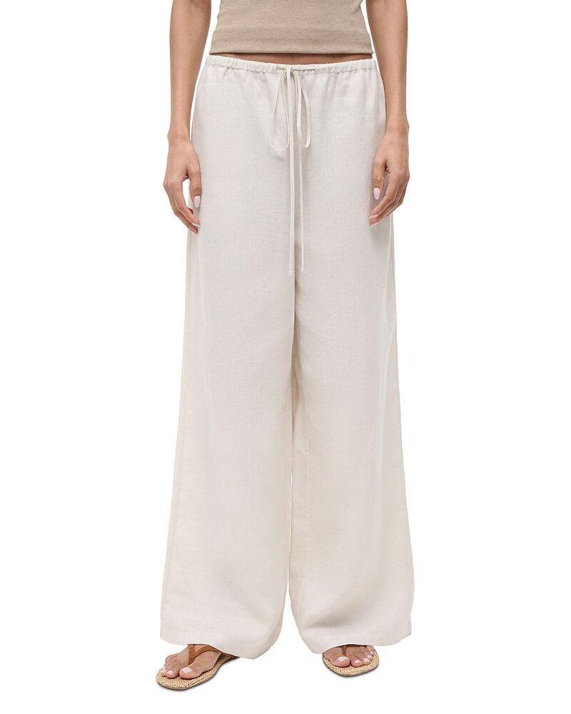 スタウド レディース ボトムス カジュアルパンツ リネン STAUD Mateo Linen Pants Natural