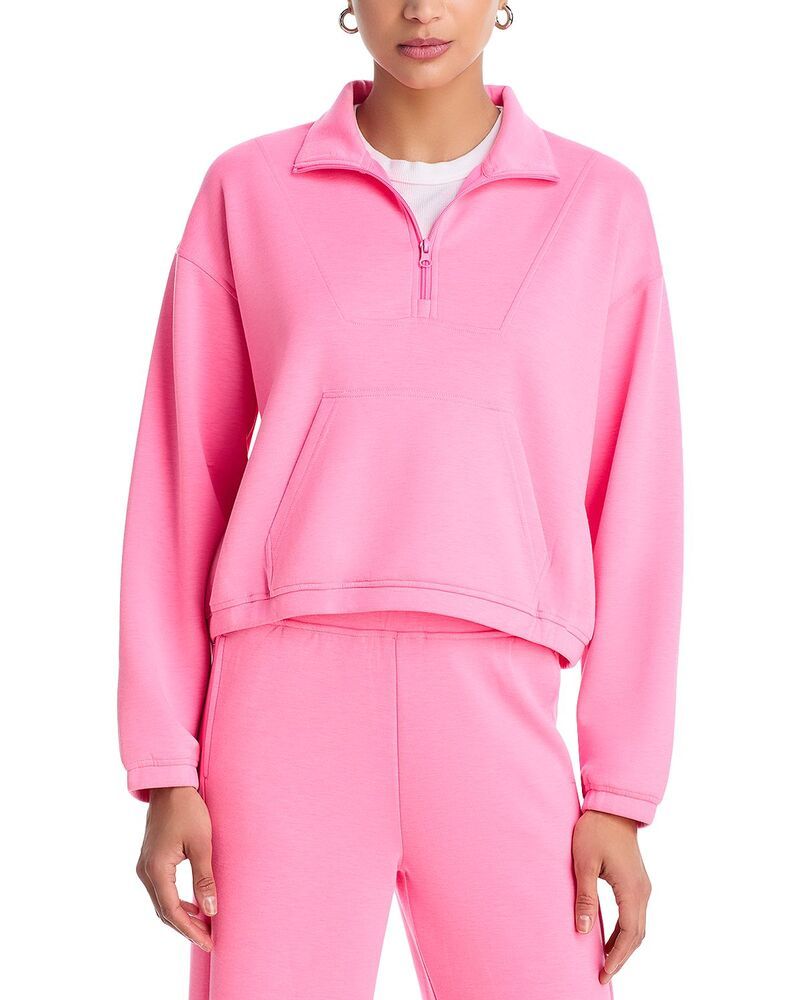 ヴィンテージハバナ レディース アウター パーカー・スウェット ハーフジップ シャツ フリース Vintage Havana Cloud Fleece Quarter Zip Sweatshirt Pink ピンク