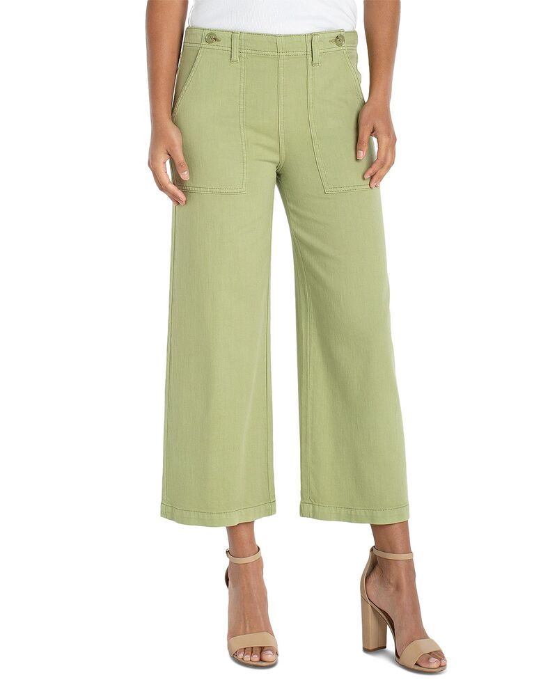 リヴァプール ロサンゼルス レディース ボトムス デニムパンツ ワイドレッグ ジーンズ Liverpoolos Angeles Utility High Rise Crop Wide Leg Jeans in Lotus