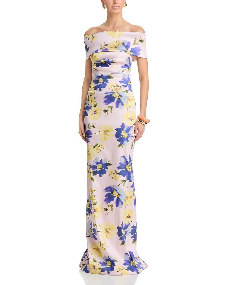 テリジョンバイリッキーフリーマン レディース トップス ワンピース プリント Teri Jon by Rickie Freeman Mikado Print Gown Bls Multi マルチカラー 137,900円