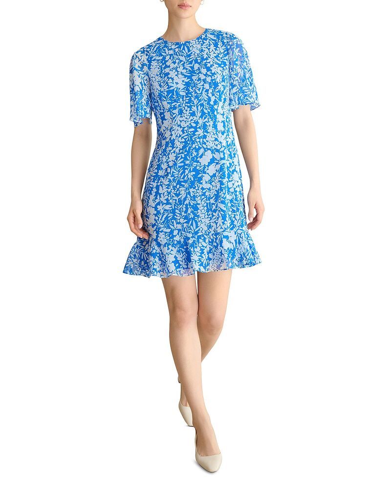 ホッブスロンドン レディース トップス ワンピース ミニ HOBBS LONDON Iona Mini Dress Blue Ivory アイボリー