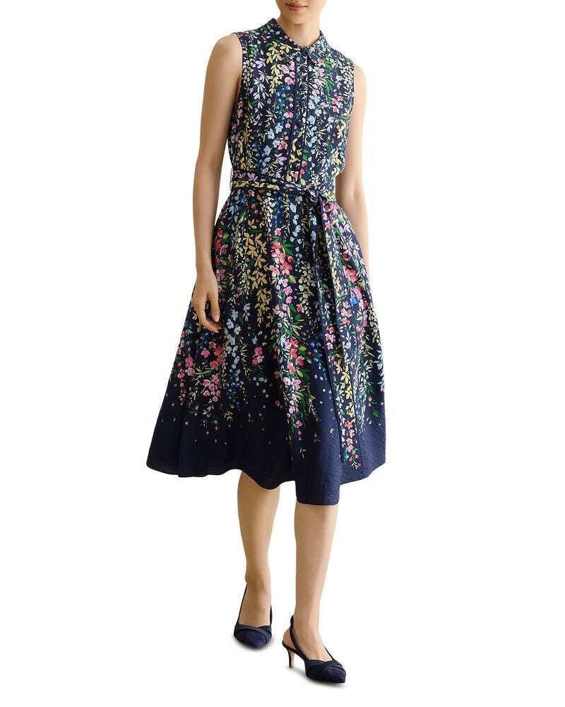 ホッブスロンドン レディース トップス シャツ プチ HOBBS LONDON Petite Alberta Shirt Dress Midnight Multi マルチカラー