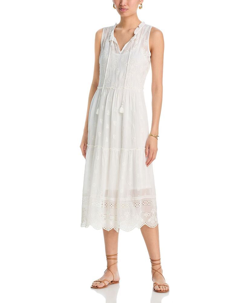 ジョニーワズ レディース トップス ワンピース ティアード ミディ Johnny Wasusila Midi Tieredress White ホワイト