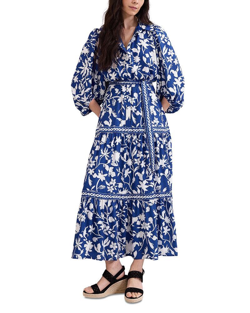 フェイズ・エイト レディース トップス シャツ ミディ Phaseight Coralie Blue Midi Shirt Dress Blue ブルー