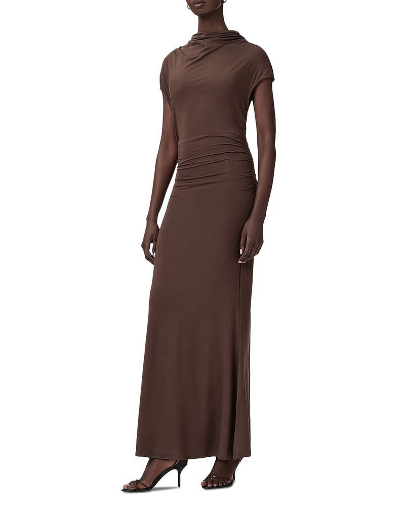 オールセインツ レディース トップス ワンピース ALLSAINTSelena Dress Bitter Brown ブラウン